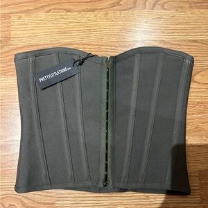 PrettyLittleThing Olive Green Corset